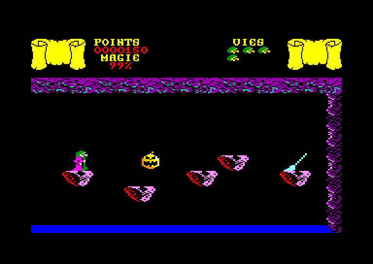 screenshot of the Amstrad CPC game Cauldron by GameBase CPC