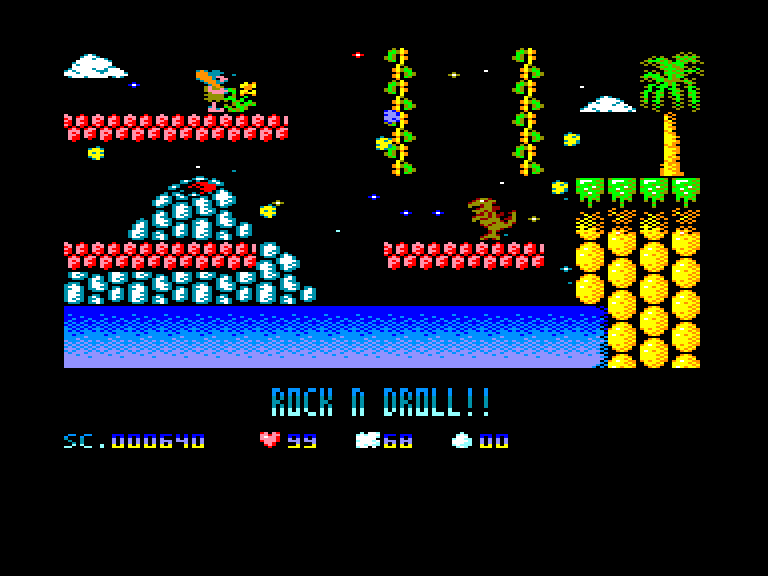 screenshot of the Amstrad CPC game Cavemania by GameBase CPC