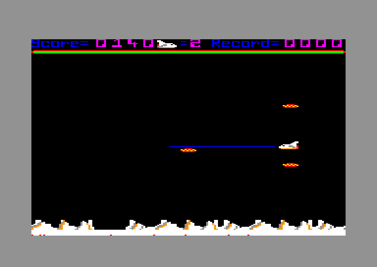 screenshot of the Amstrad CPC game Challenger 2014 by GameBase CPC