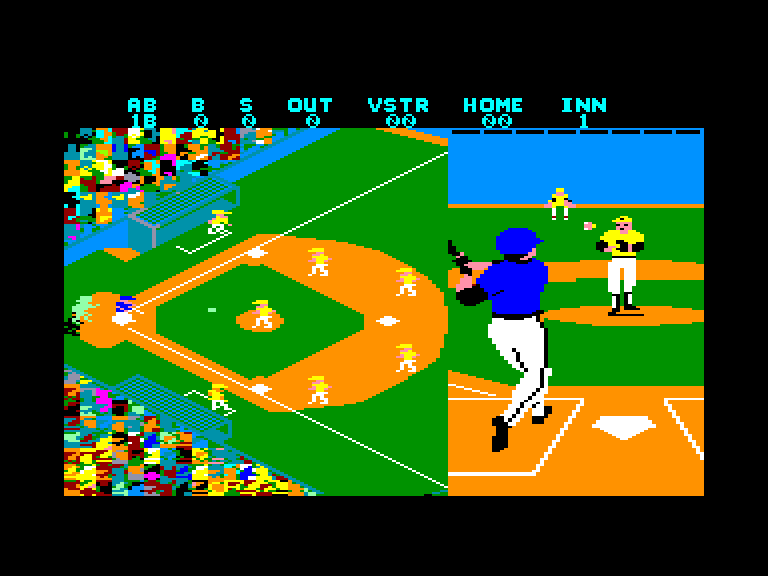 screenshot of the Amstrad CPC game Gba championship baseball by GameBase CPC