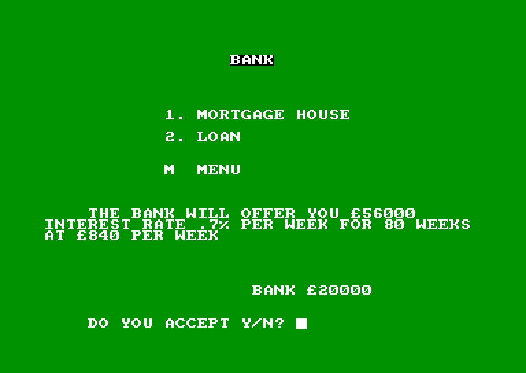 screenshot of the Amstrad CPC game Championship golf by GameBase CPC