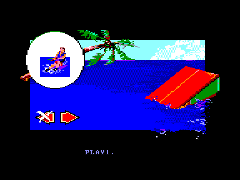 screenshot of the Amstrad CPC game Dieux de la Mer (les) by GameBase CPC