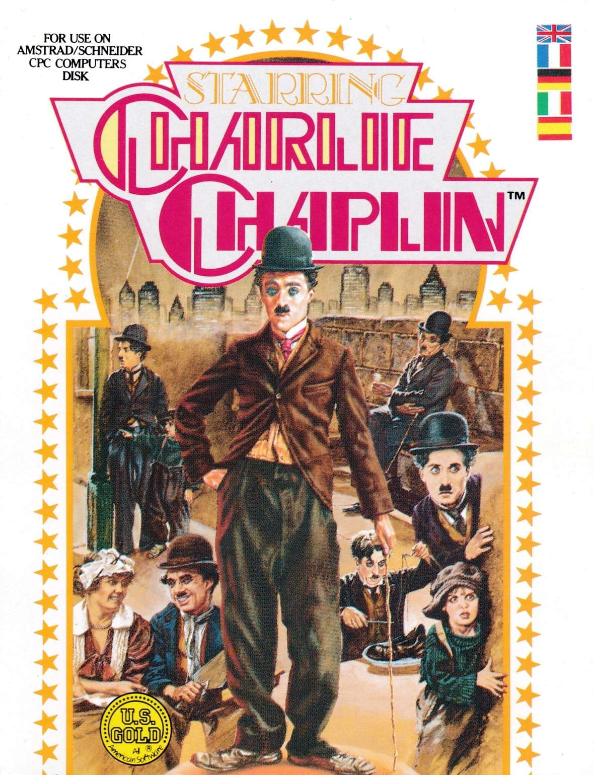 cover of the Amstrad CPC game Charlie Chaplin  by GameBase CPC