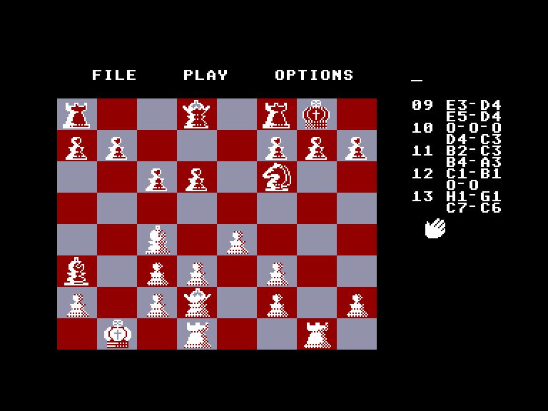 screenshot of the Amstrad CPC game Chessmaster 2000 (the) by GameBase CPC