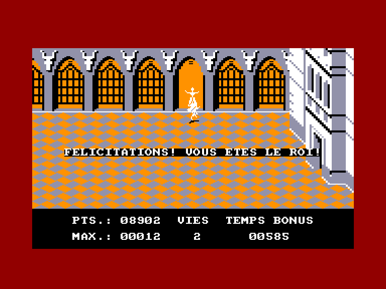 screenshot of the Amstrad CPC game Chevalier Blanc (le) by GameBase CPC