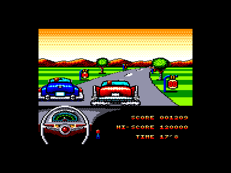 screenshot of the Amstrad CPC game Chevy chase by GameBase CPC