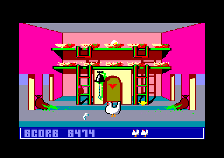 screenshot of the Amstrad CPC game Chickin chase by GameBase CPC