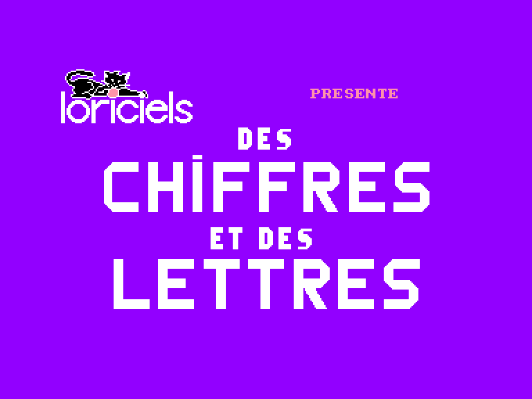 screenshot of the Amstrad CPC game Chiffres et des lettres (des) by GameBase CPC