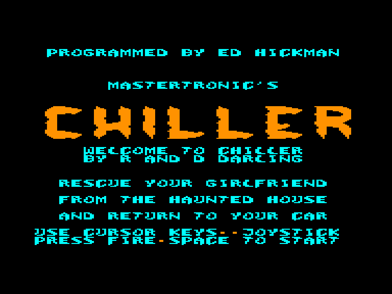 screenshot of the Amstrad CPC game Chiller by GameBase CPC