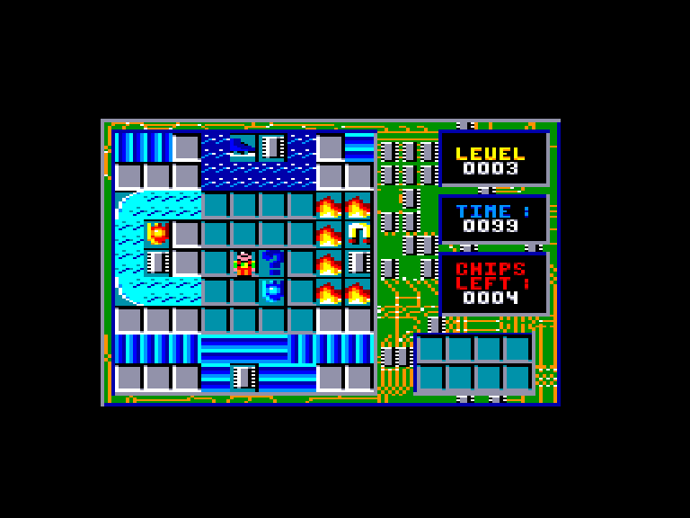 screenshot of the Amstrad CPC game Chip's challenge by GameBase CPC