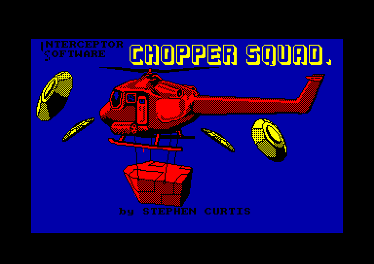 screenshot of the Amstrad CPC game Chopper squad by GameBase CPC