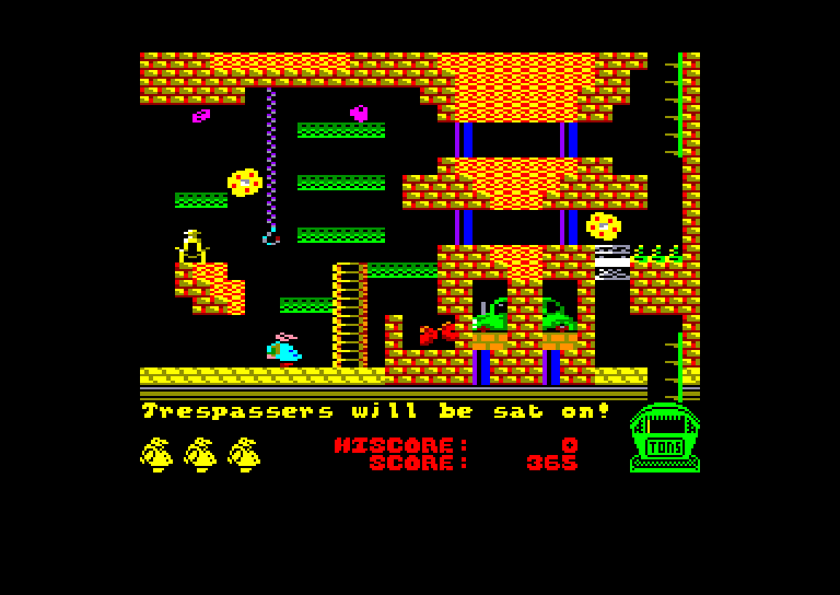 screenshot of the Amstrad CPC game Chubby gristle by GameBase CPC