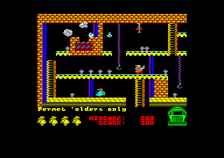 screenshot of the Amstrad CPC game Chubby gristle by GameBase CPC