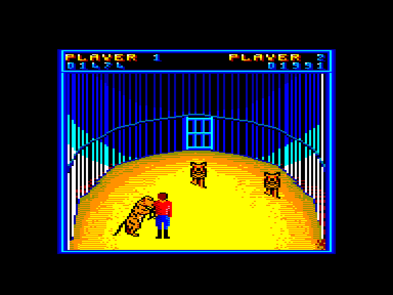 screenshot of the Amstrad CPC game Circus games by GameBase CPC