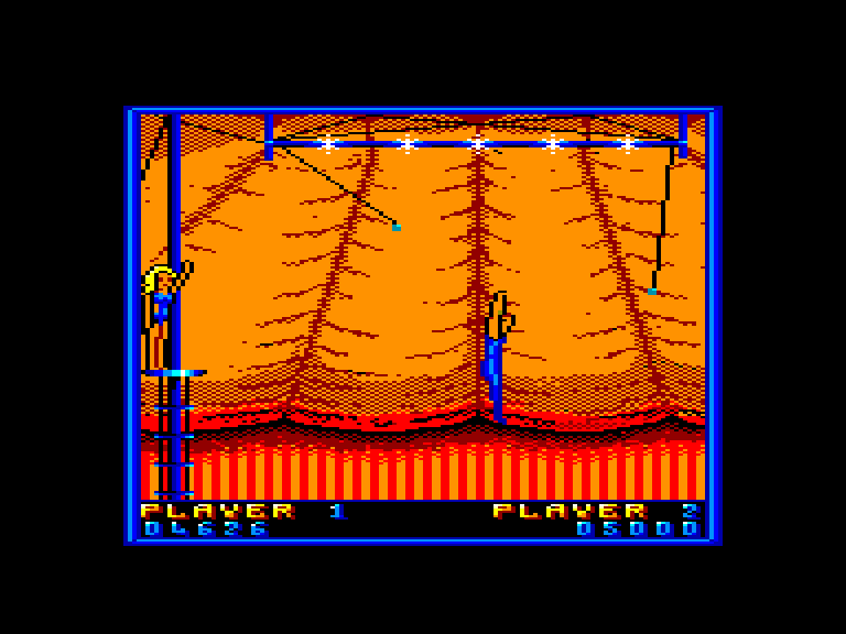 screenshot of the Amstrad CPC game Circus games by GameBase CPC