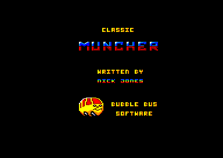 screenshot of the Amstrad CPC game Classic muncher by GameBase CPC