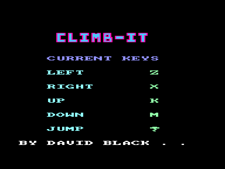 screenshot of the Amstrad CPC game Climb-It by GameBase CPC