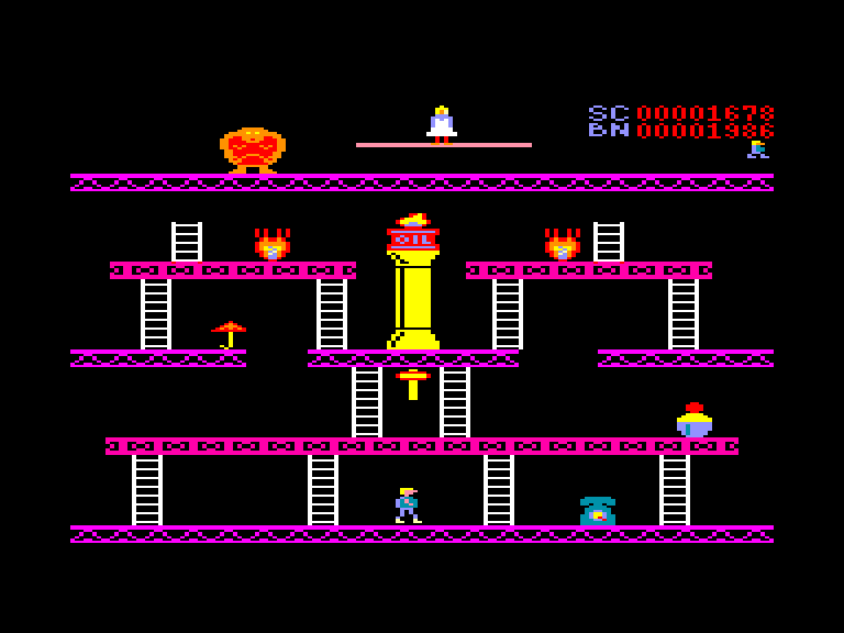 screenshot of the Amstrad CPC game Climb-It by GameBase CPC