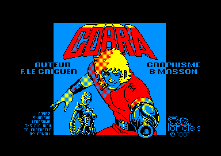 screenshot of the Amstrad CPC game Cobra (cobra soft) by GameBase CPC