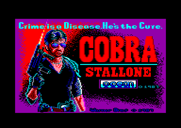 screenshot of the Amstrad CPC game Cobra stallone by GameBase CPC