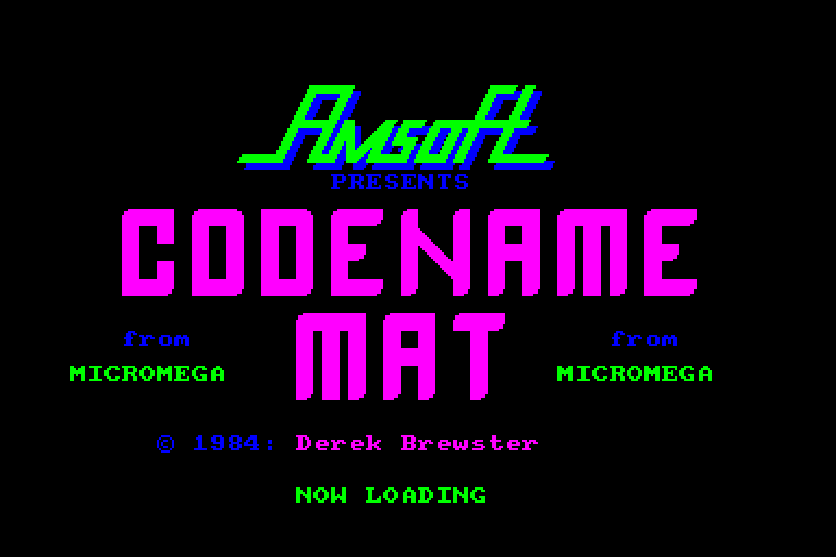 screenshot of the Amstrad CPC game Codename Mat 3D by GameBase CPC