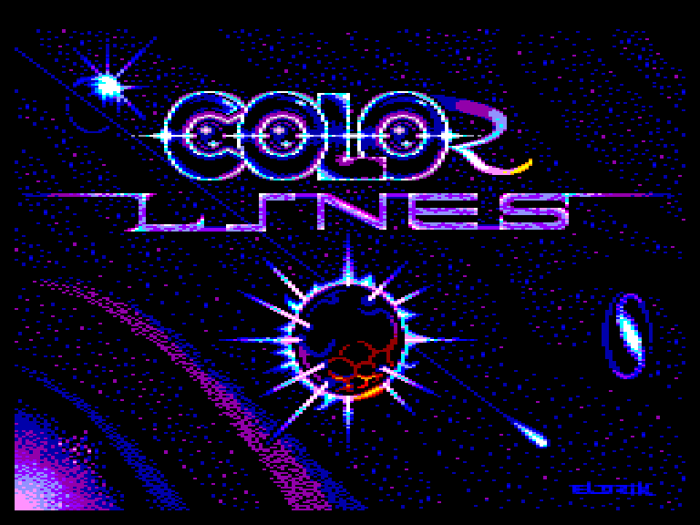 screenshot of the Amstrad CPC game Color Lines