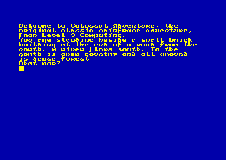 screenshot of the Amstrad CPC game Colossal adventure by GameBase CPC