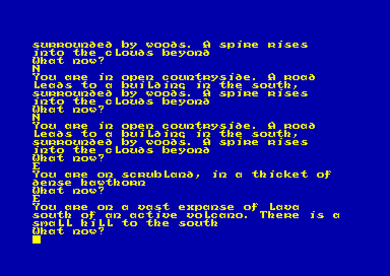 screenshot of the Amstrad CPC game Colossal adventure by GameBase CPC