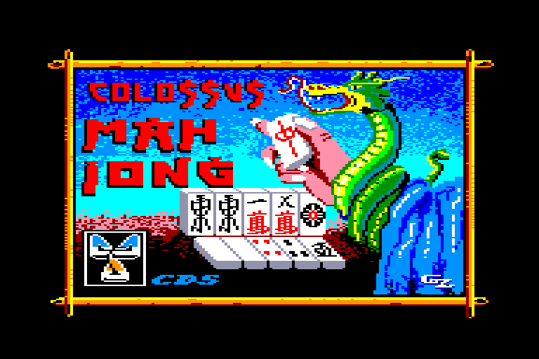 screenshot of the Amstrad CPC game Colossus mah jong by GameBase CPC
