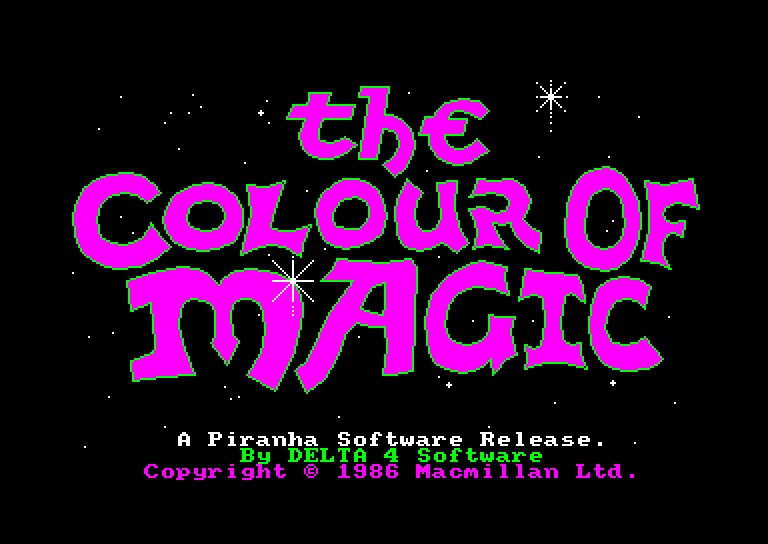 screenshot of the Amstrad CPC game Colour of magic (the) by GameBase CPC