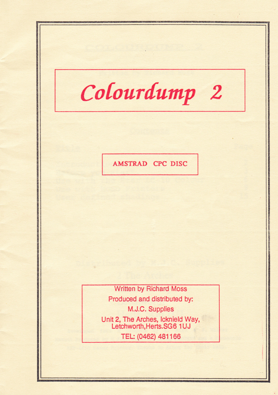 cover of the Amstrad CPC game Colourdump 2  by GameBase CPC