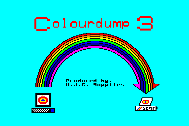 screenshot of the Amstrad CPC game Colourdump 3 by GameBase CPC