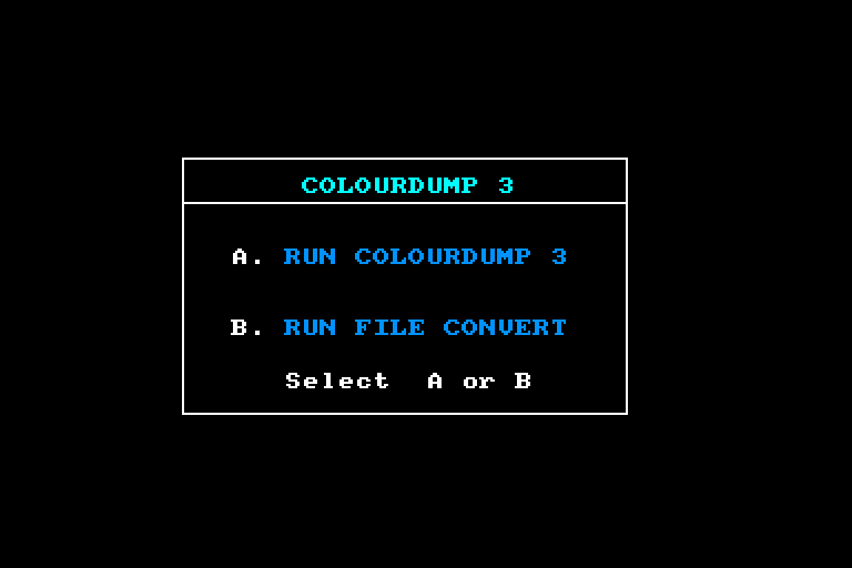screenshot of the Amstrad CPC game Colourdump 3 by GameBase CPC