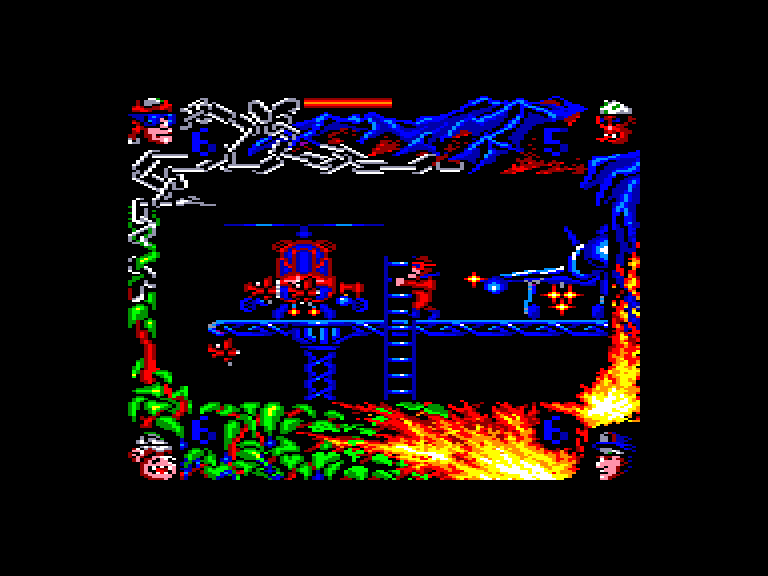 screenshot of the Amstrad CPC game Comando quatro by GameBase CPC