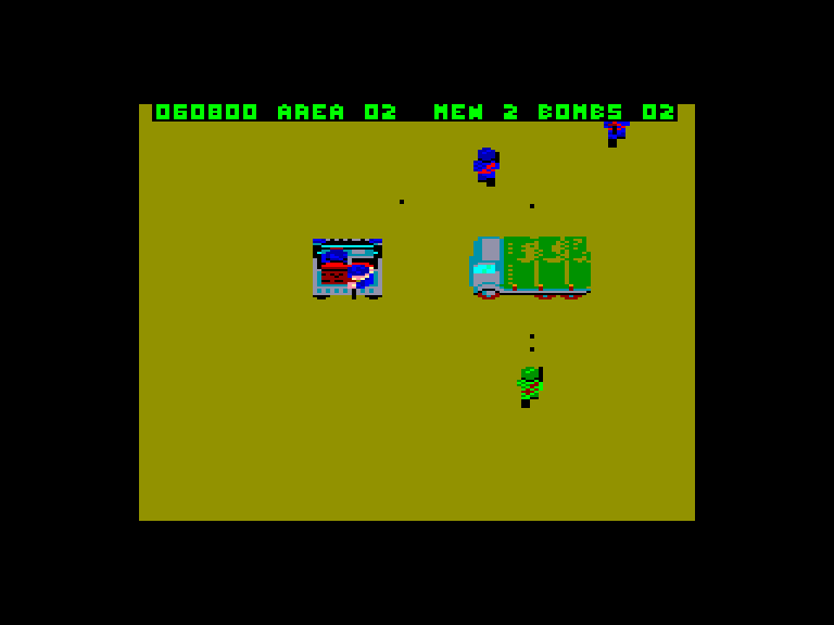 screenshot of the Amstrad CPC game Commando by GameBase CPC