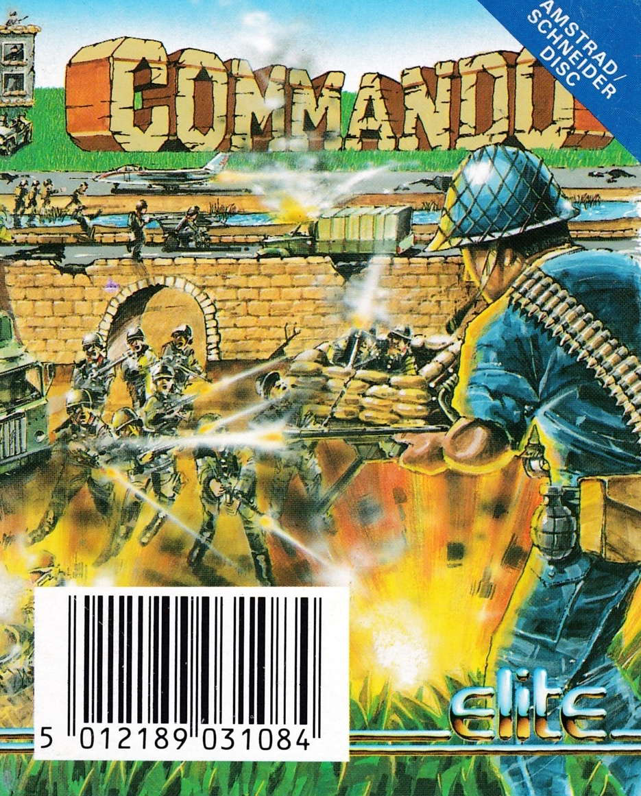 cover of the Amstrad CPC game Commando  by GameBase CPC