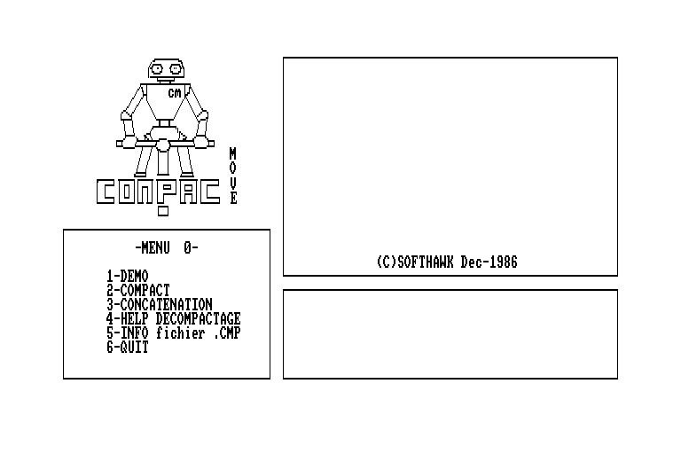 screenshot of the Amstrad CPC game Compacmove by GameBase CPC