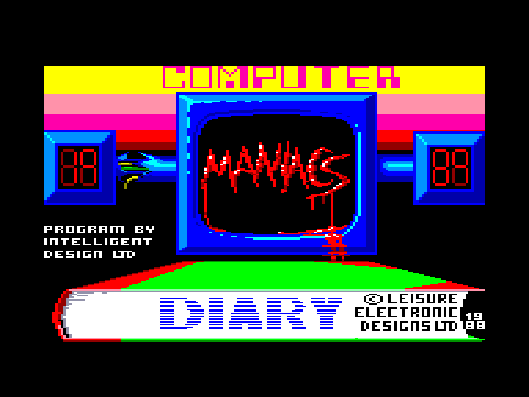 screenshot of the Amstrad CPC game Computer maniac's diary by GameBase CPC