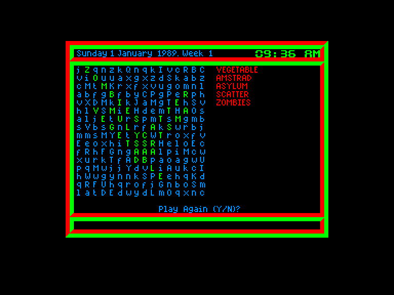 screenshot of the Amstrad CPC game Computer maniac's diary by GameBase CPC