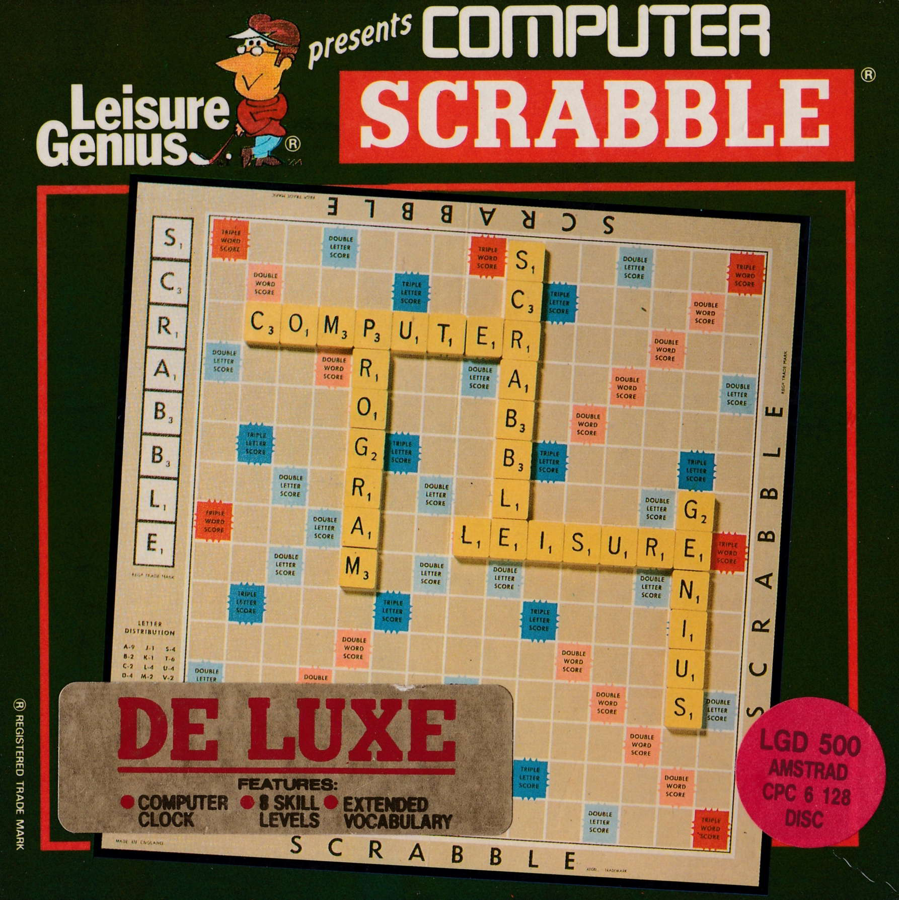 cover of the Amstrad CPC game Computer Scrabble Deluxe  by GameBase CPC