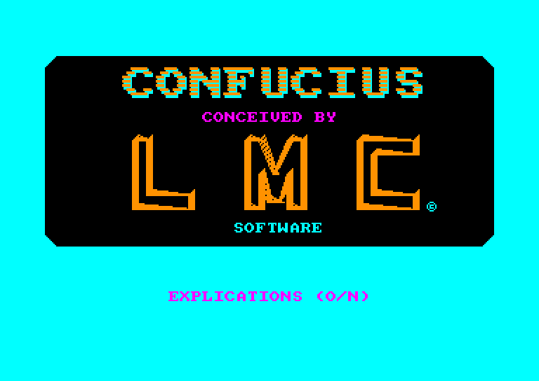 cover of the Amstrad CPC game Confucius  by GameBase CPC