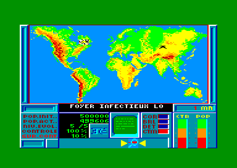 screenshot of the Amstrad CPC game Contamination by GameBase CPC