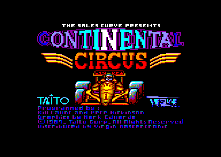 screenshot of the Amstrad CPC game Continental Circus by GameBase CPC