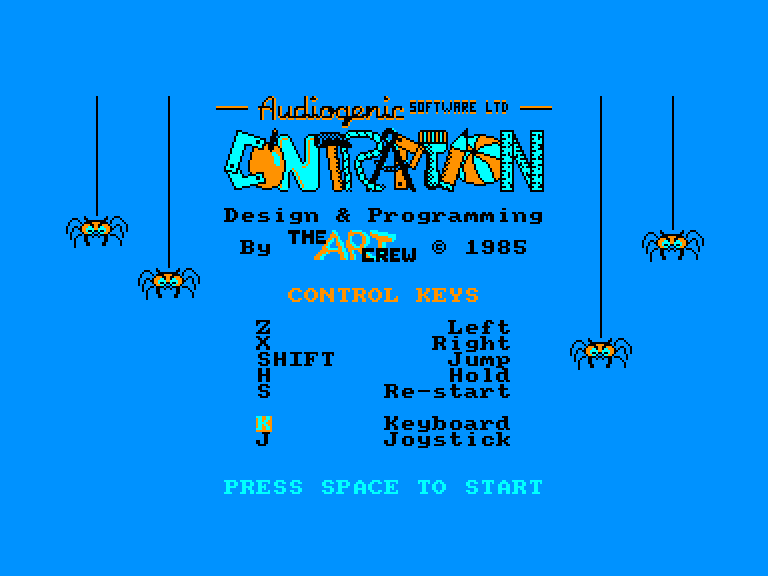 screenshot of the Amstrad CPC game Contraption by GameBase CPC