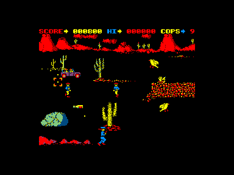 screenshot of the Amstrad CPC game Cop-Out by GameBase CPC