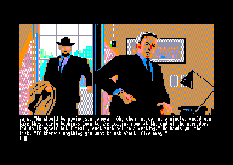 screenshot of the Amstrad CPC game Corruption by GameBase CPC