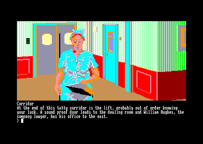 screenshot of the Amstrad CPC game Corruption by GameBase CPC