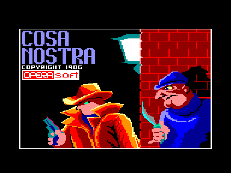 screenshot of the Amstrad CPC game Cosa nostra by GameBase CPC