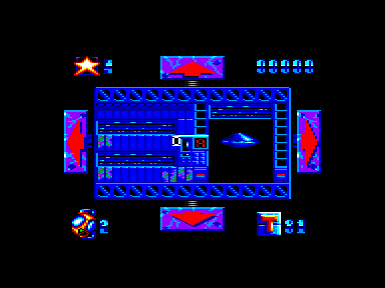 screenshot of the Amstrad CPC game Cosmic sheriff by GameBase CPC