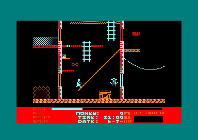 screenshot of the Amstrad CPC game Costa capers by GameBase CPC